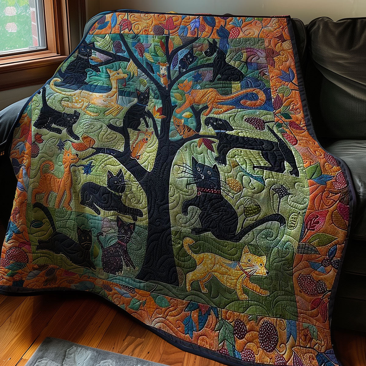 Dogs And Cats Tree WM2907001CL Quilt