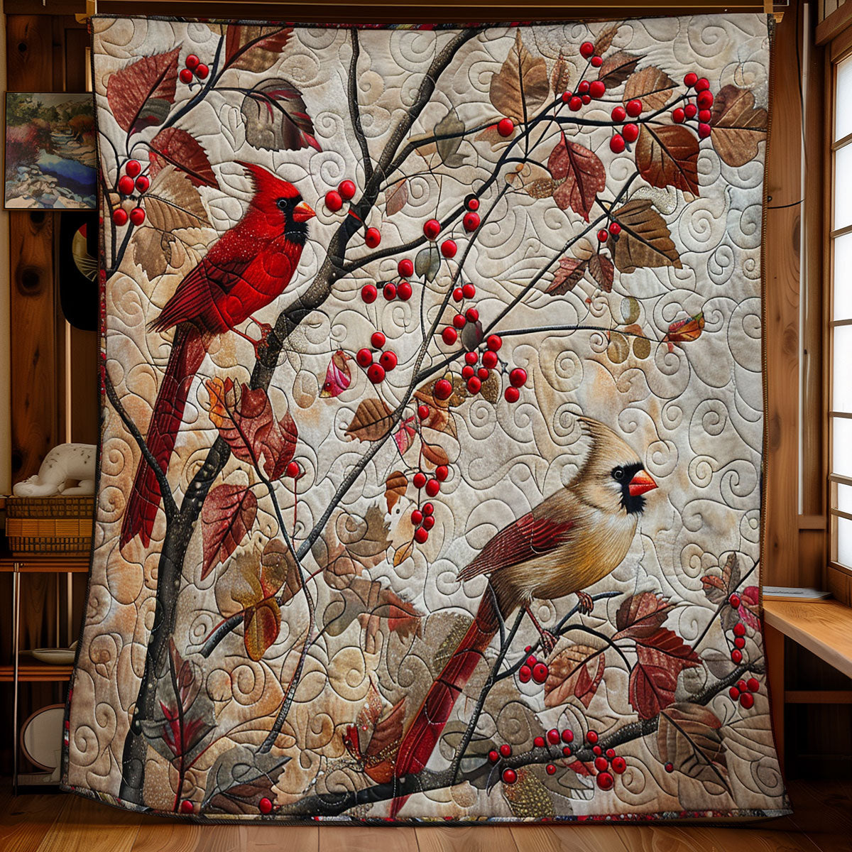 Double Cardinals WM2008028CL Quilt