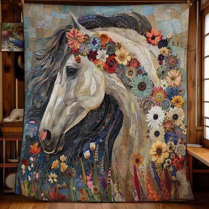 Elegant Florals Horse WM1608021CL Quilt