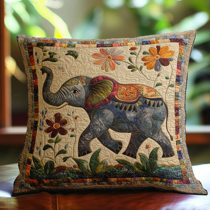 Elephant And Flowers WN0108002CL Quilt Pillow Case