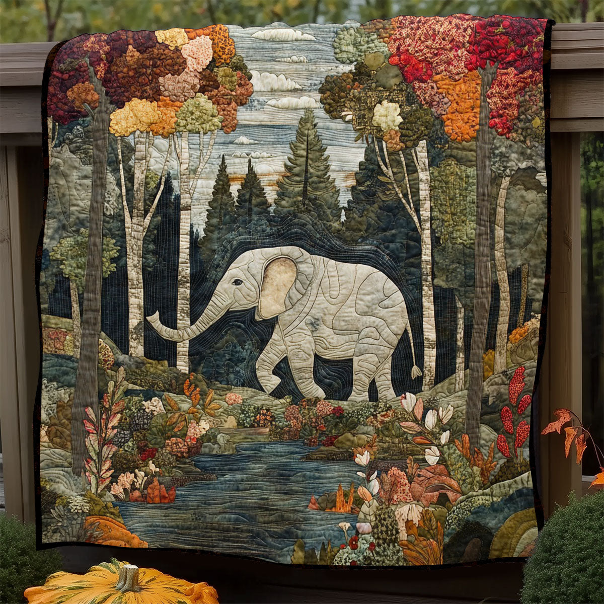 Elephant In Forest WM0608033CL Quilt