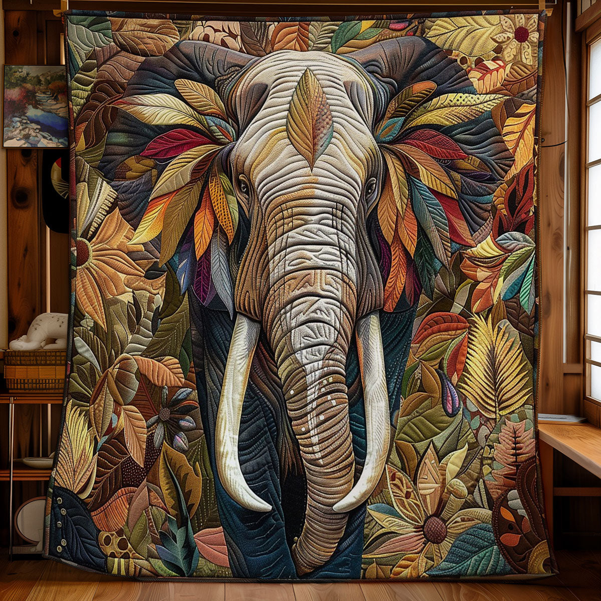 Elephant In Forest WM0909031CL Quilt