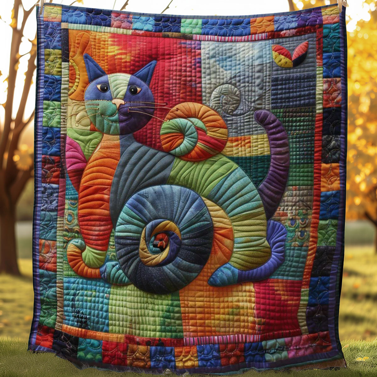 Embroidered Cat Comfort WN0908036CL Quilt