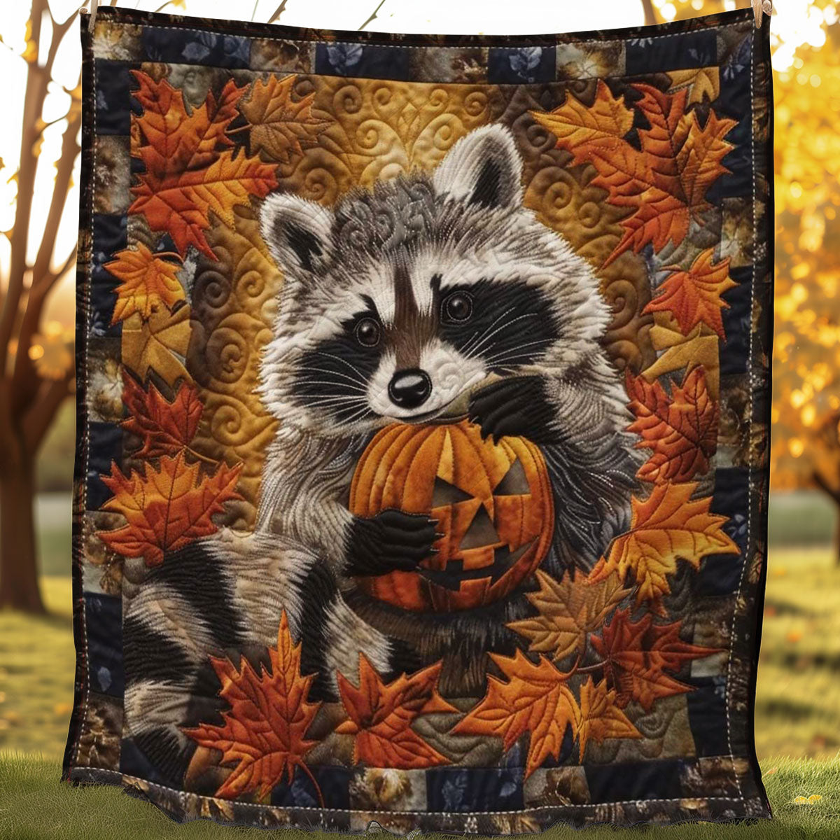 Enchanted Halloween Raccoon WN1508062CL Quilt