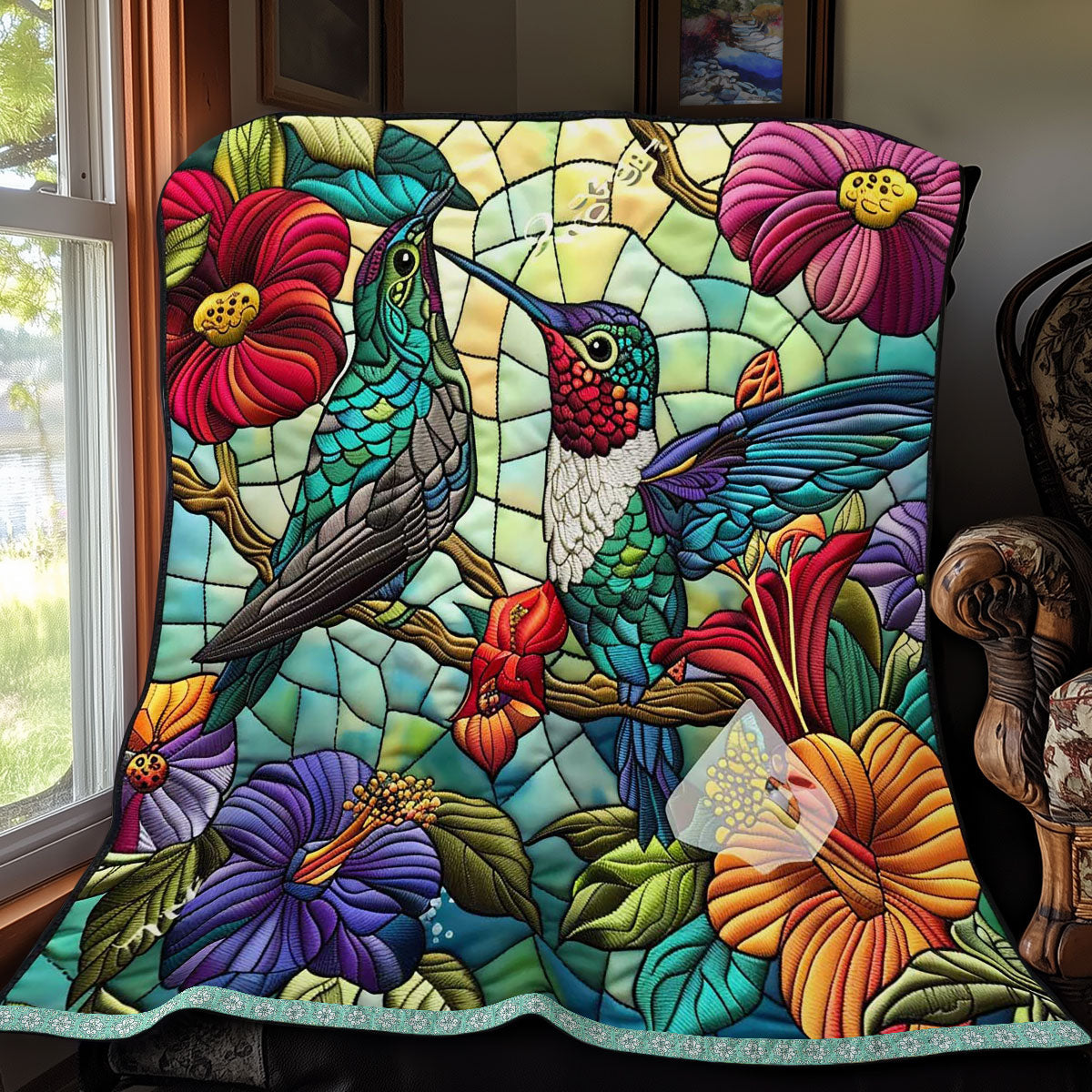 Enchanted Hummingbirds WN0509059CL Quilt