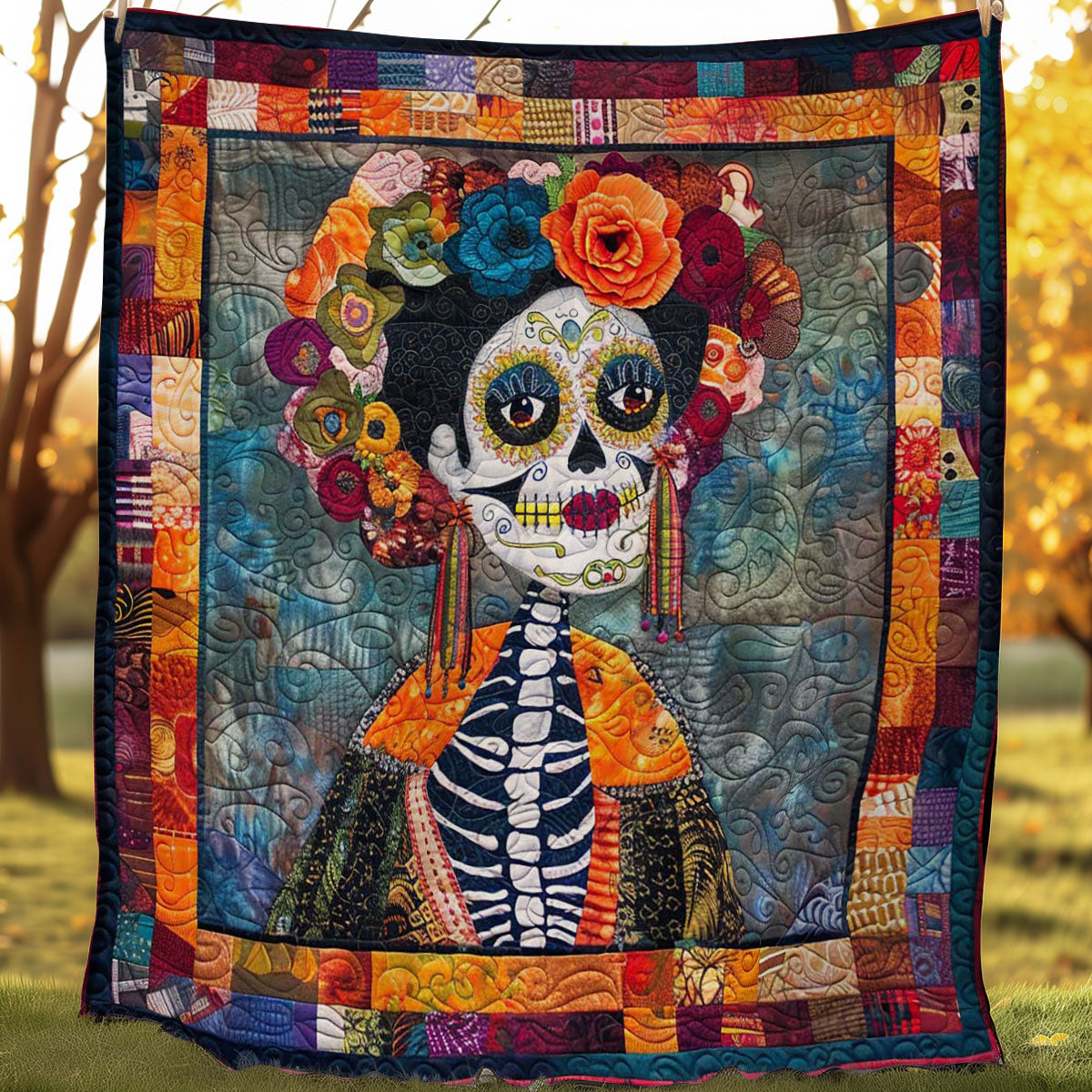 Eternal Floral Skull Queen WN0908119CL Quilt