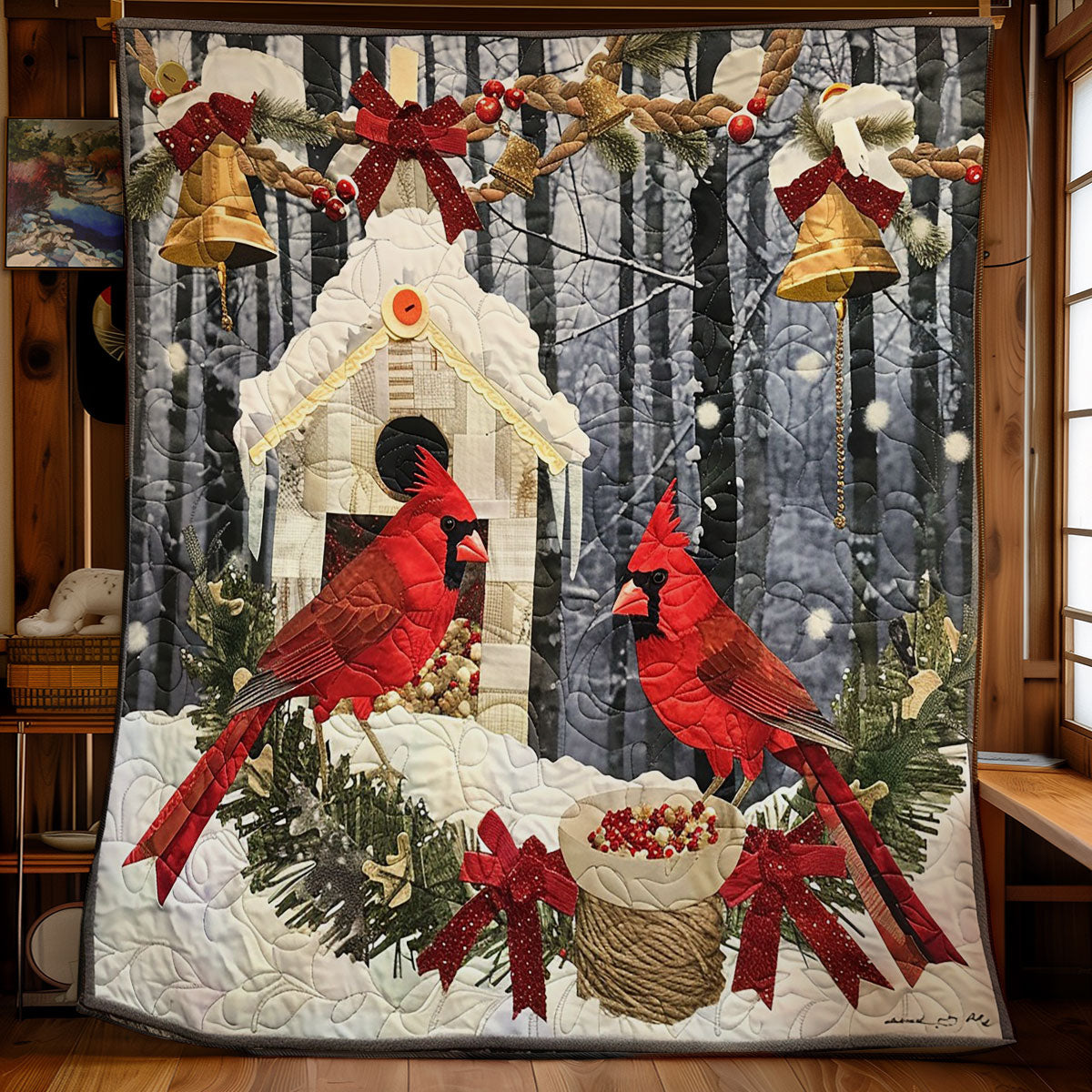 Extroverted Cardinals WM2308029CL Quilt