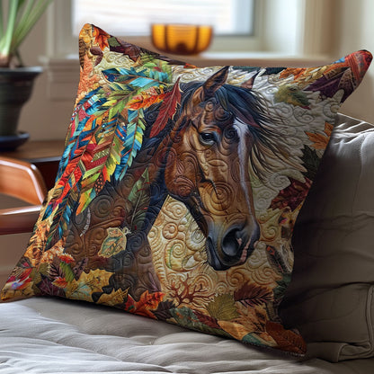 Fall Horse WM0608106CL Quilt Pillow Case