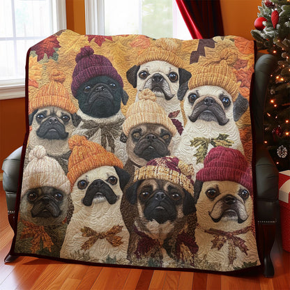 Fall Pugs WM0208013CL Quilt