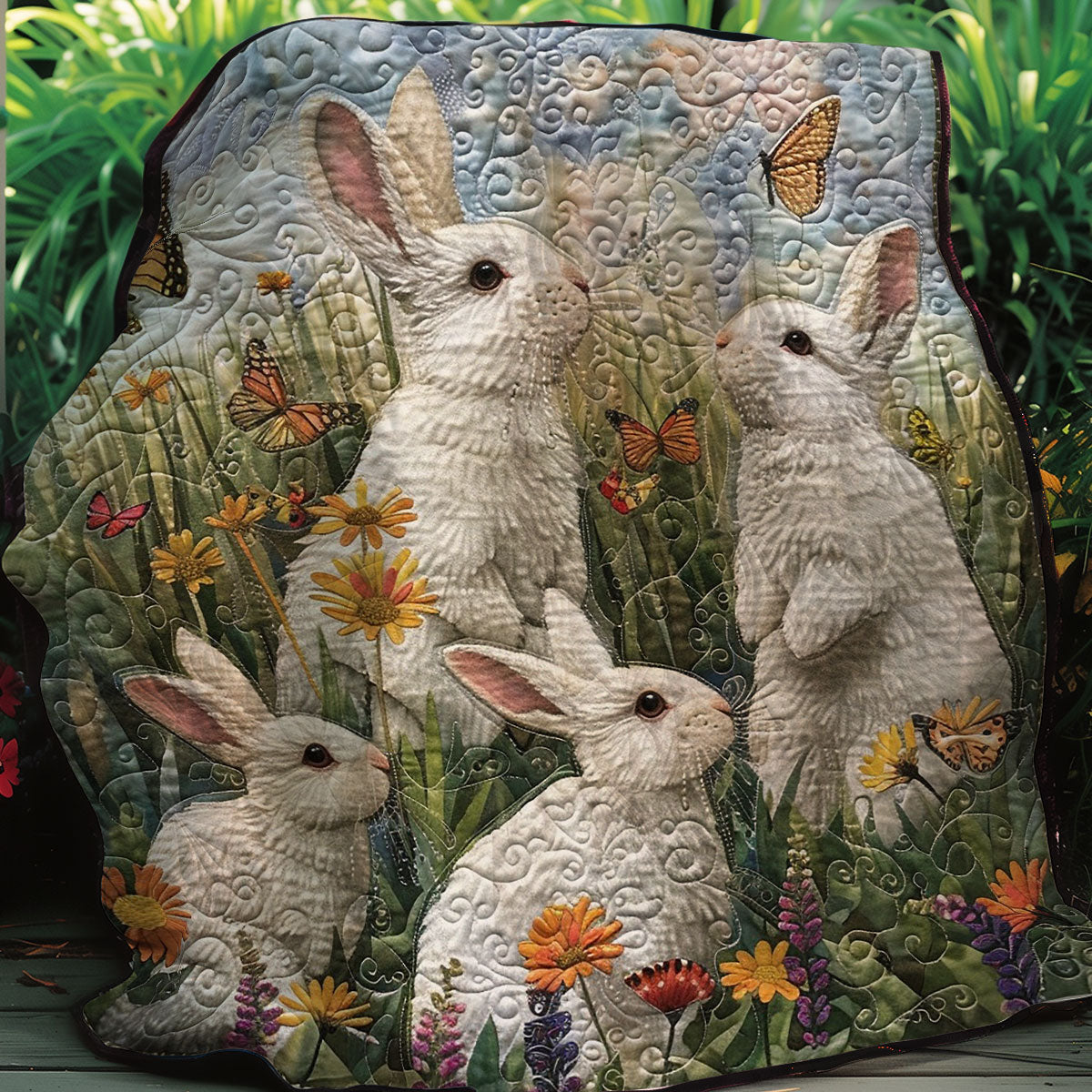 Family Rabbits WM3007001CL Quilt