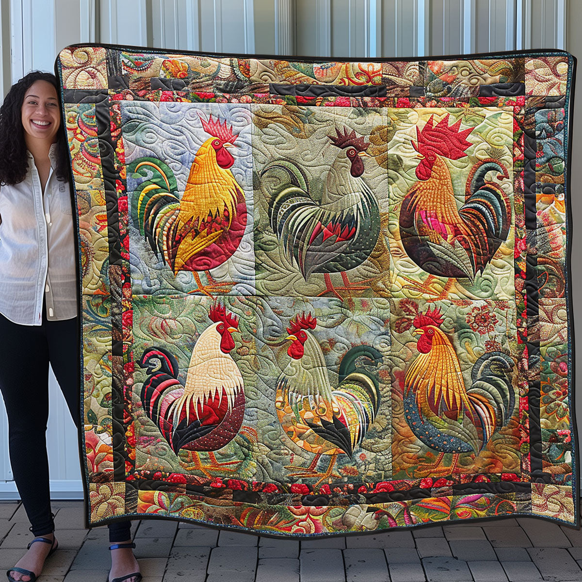 Farmhouse Chicken SR1608039CL Quilt