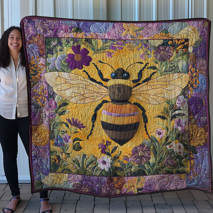 Fat Bees And Flowers WN3107027CL Quilt