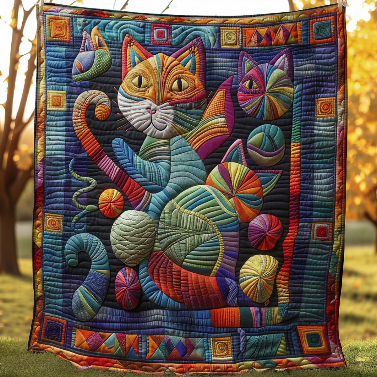 Feline Fun with Yarn WN0908051CL Quilt