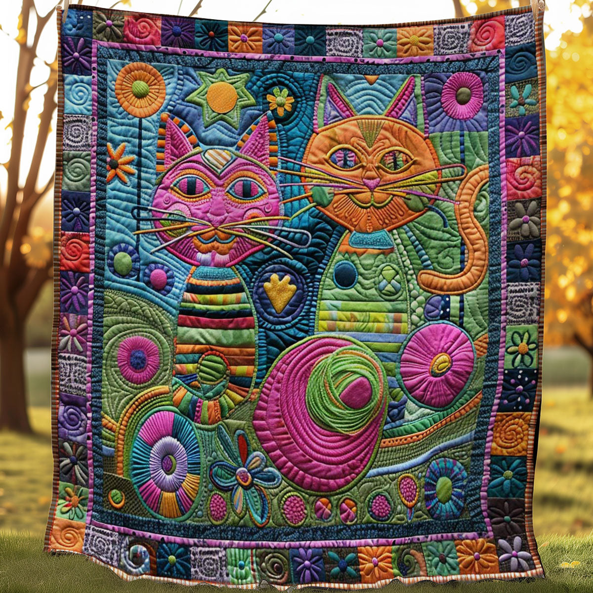 Feline Yarn Haven WN0908044CL Quilt