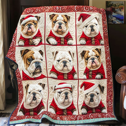 Festive French Bulldogs WN1609078CL Quilt