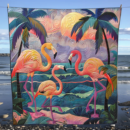 Flamingo Beach Bliss WN0808151CL Quilt