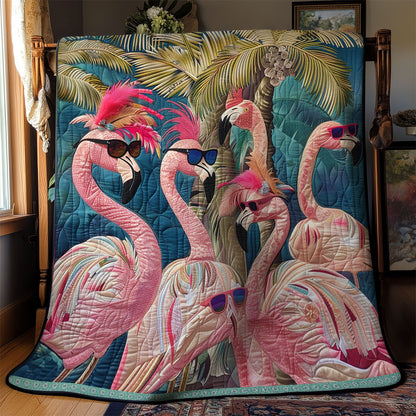 Flamingo In Sunglasses Bliss WN0909044CL Quilt