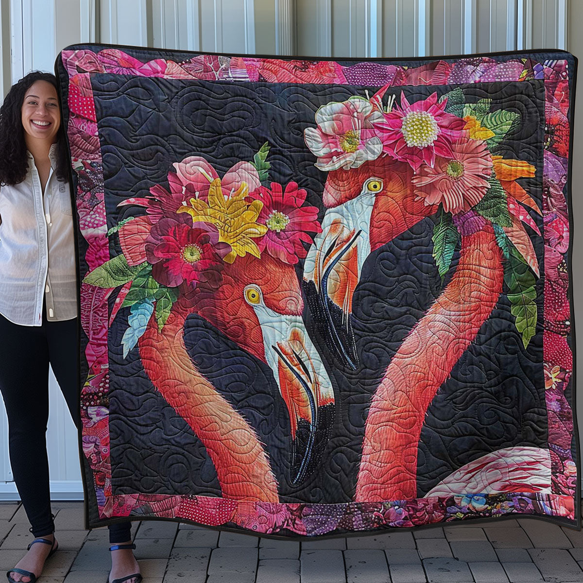 Flamingo Love WN2907044CL Quilt