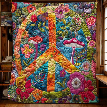 Florals Hippie Sign WM2308041CL Quilt