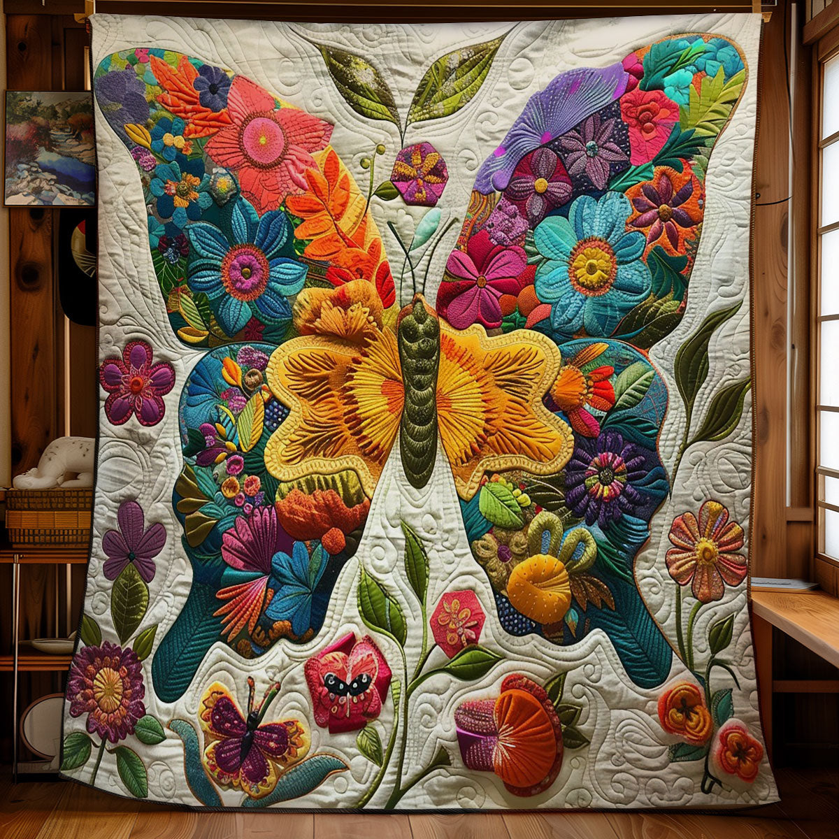 Florals Wings WM2308086CL Quilt
