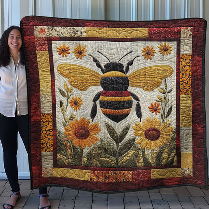 Flower Fields and Bees WN0208002CL Quilt