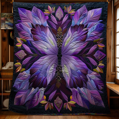 Flowers Shining Purple Light WM2008055CL Quilt