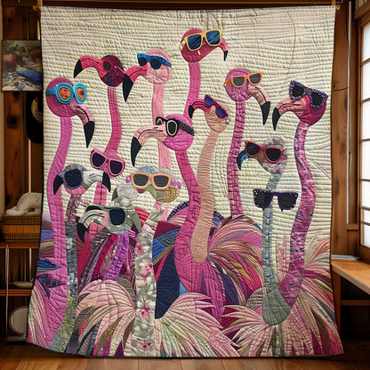 Funny Pink Flamingo WM1908025CL Quilt