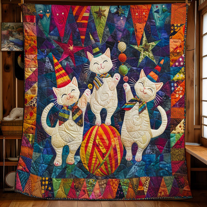 Funny White Cat WM1608015CL Quilt