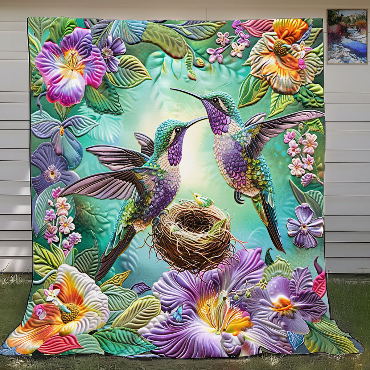 Garden Hummingbird SR1008011CL Quilt