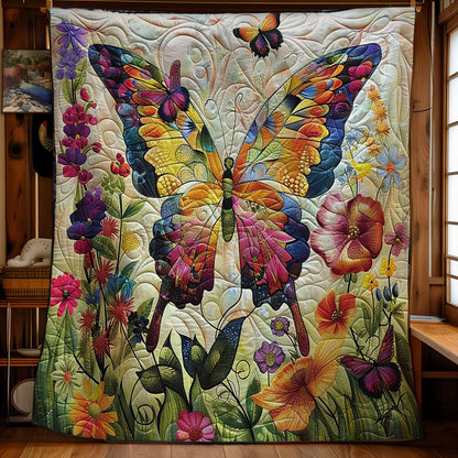 Garish Floral Butterfly WM2308085CL Quilt