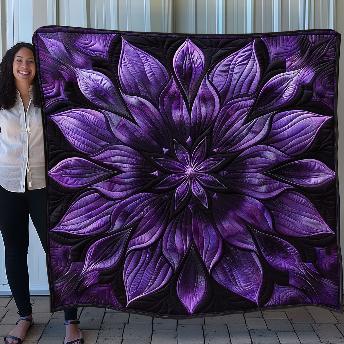 Gentle Purple Flower SR1608041CL Quilt