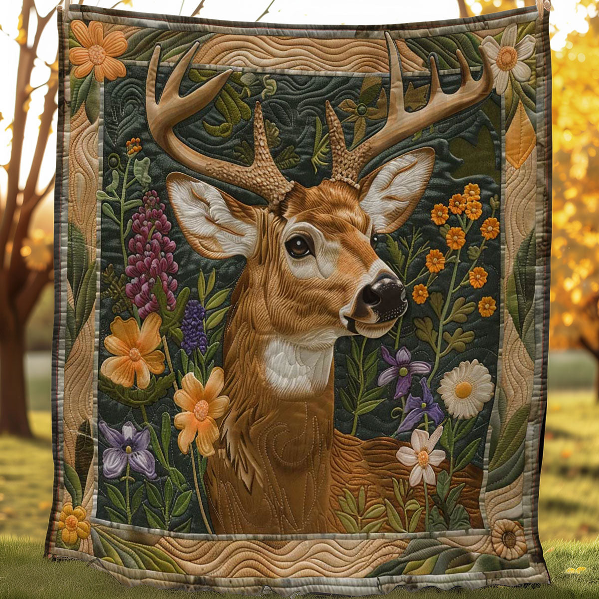 Giraffe Bloom WN2108136CL Quilt