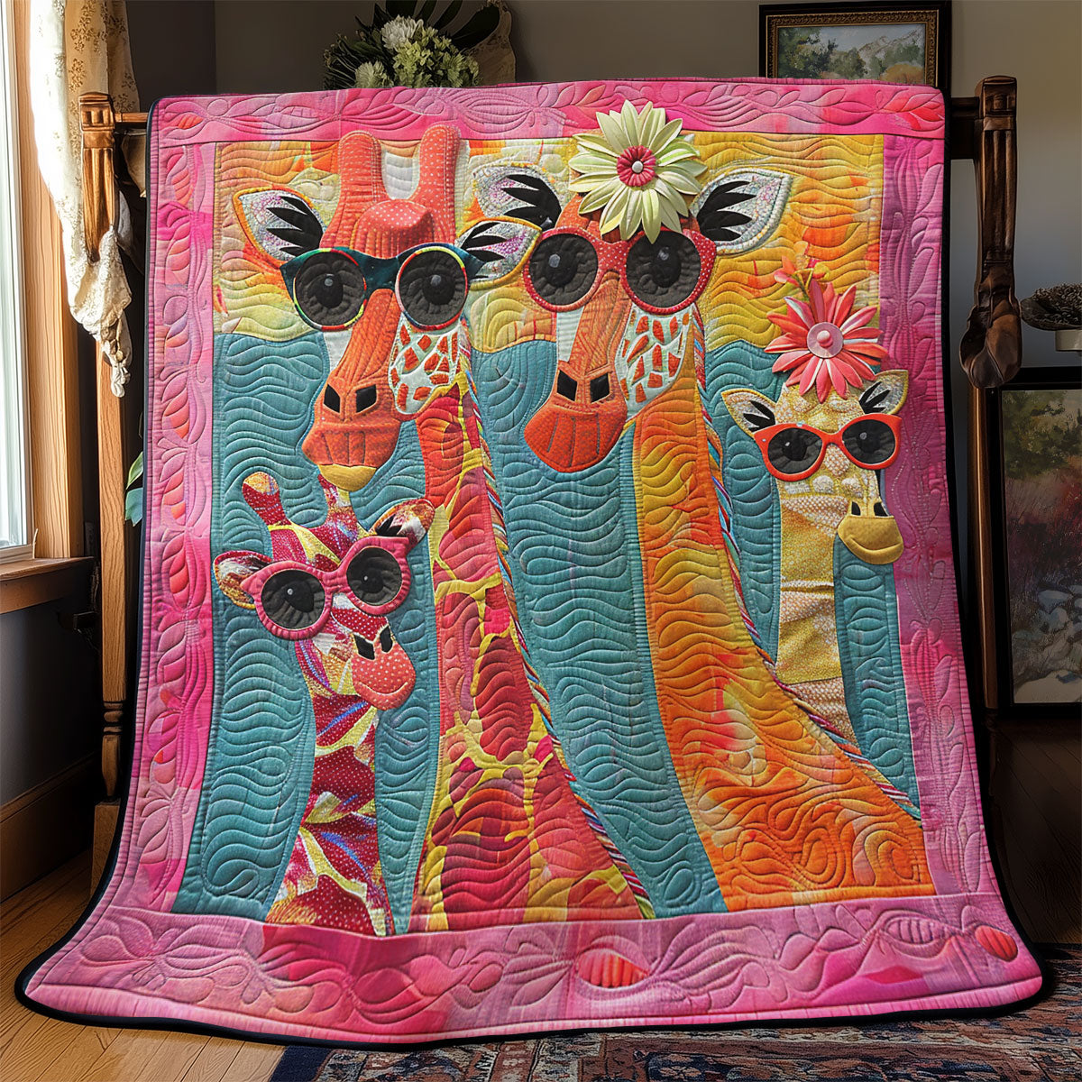 Giraffes Festival SR2208051CL Quilt