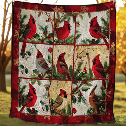 Glistening Cardinal Festive Throw WN1008085CL Quilt