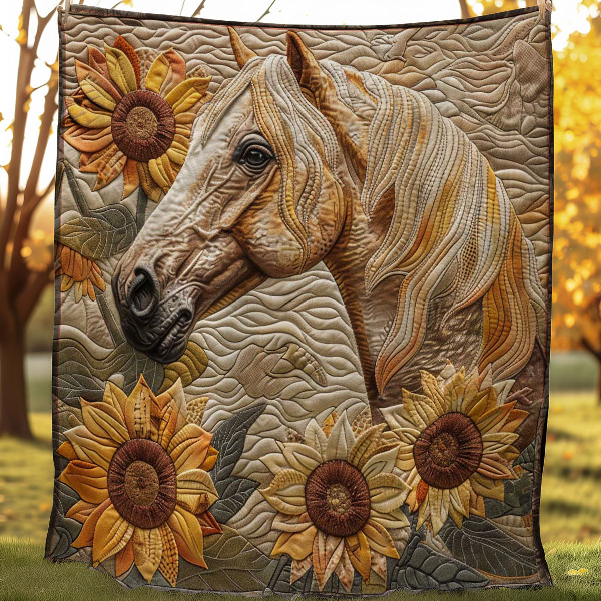 Golden Fields Horse WN2108083CL Quilt