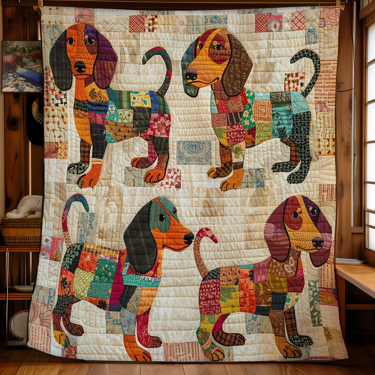 Gracious Dashsunds WM2308024CL Quilt