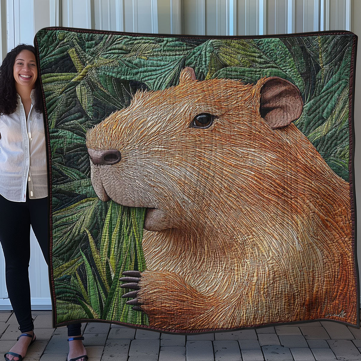 Grazing Capybara WN0708056CL Quilt