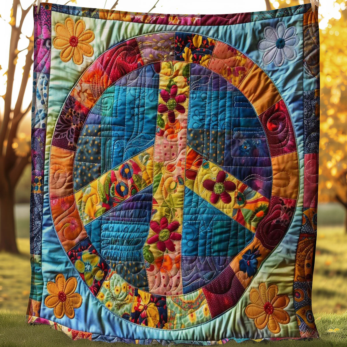 Groovy Peace WN2108042CL Quilt
