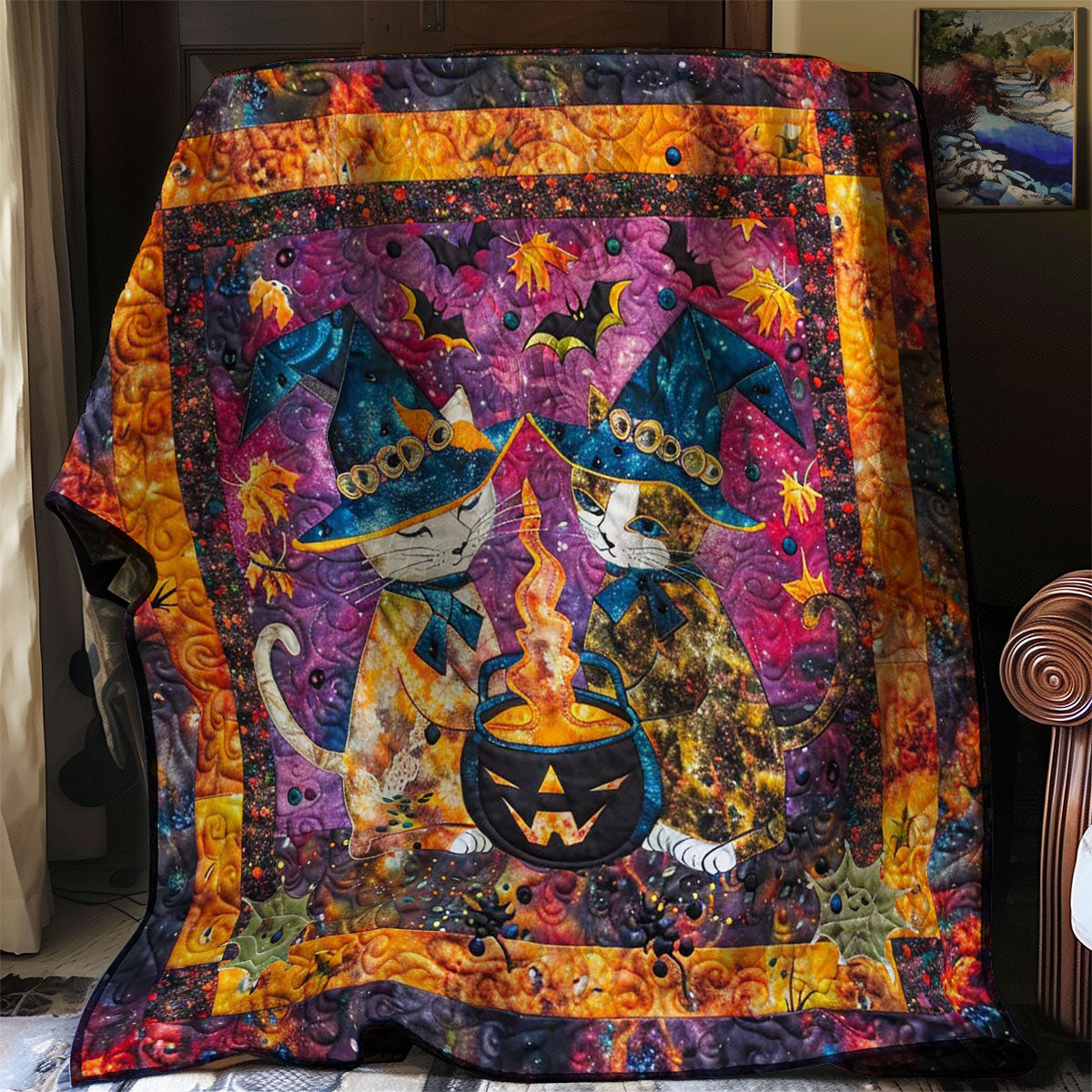 Halloween Cat's Potion WN1408038CL Quilt