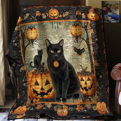 Halloween Cat's Pumpkin Patch WN1908099CL Quilt
