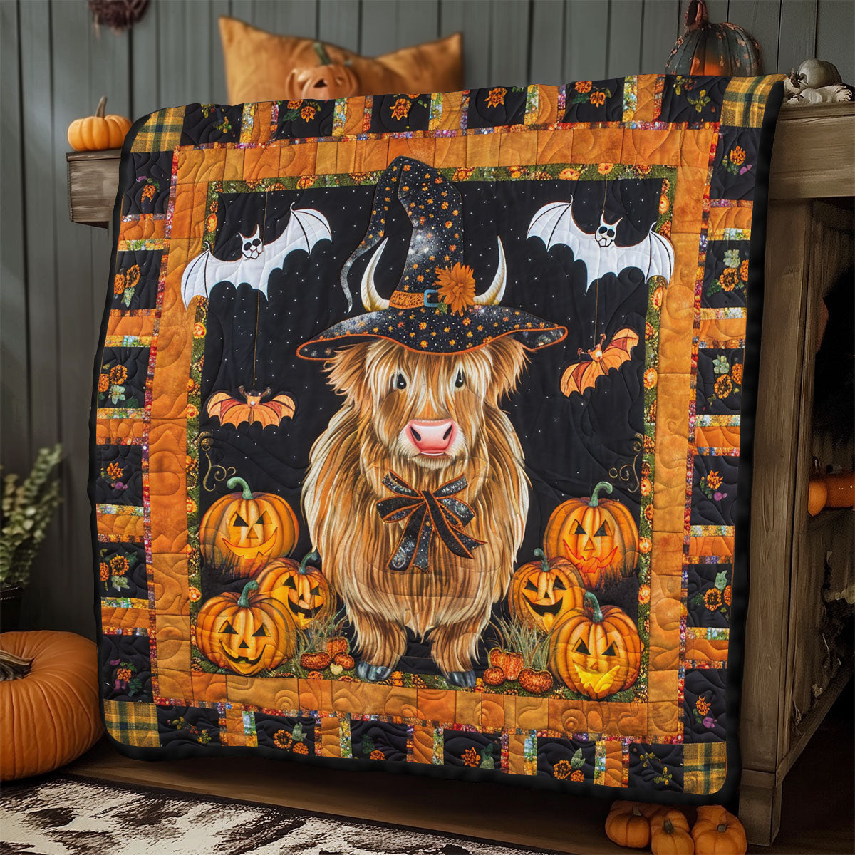 Halloween Cow SR0908011CL Quilt