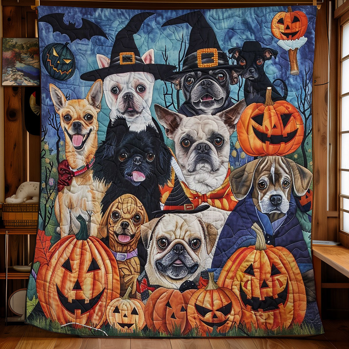 Halloween Dogs WM2308051CL Quilt