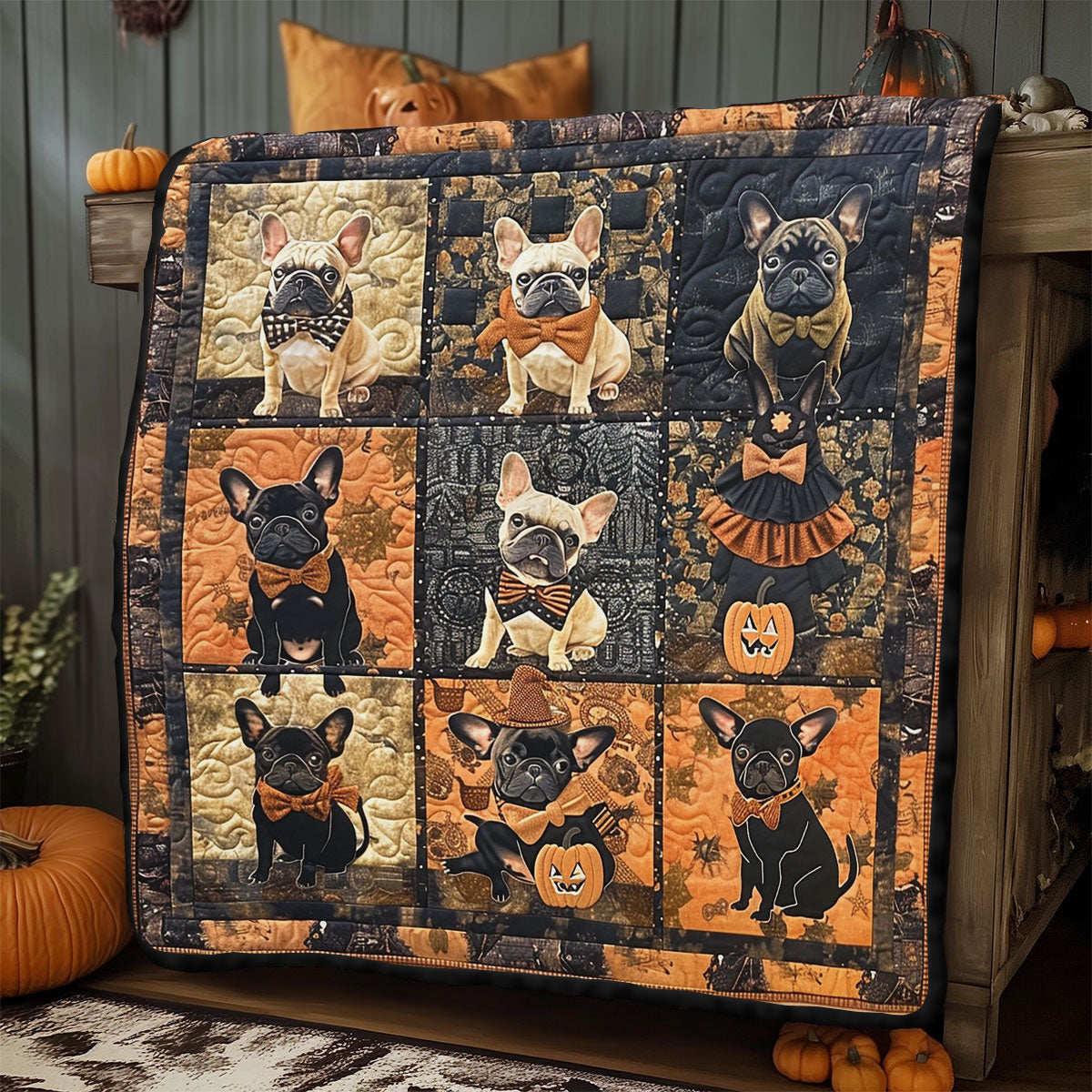 Halloween French Bulldog SR2008059CL Quilt