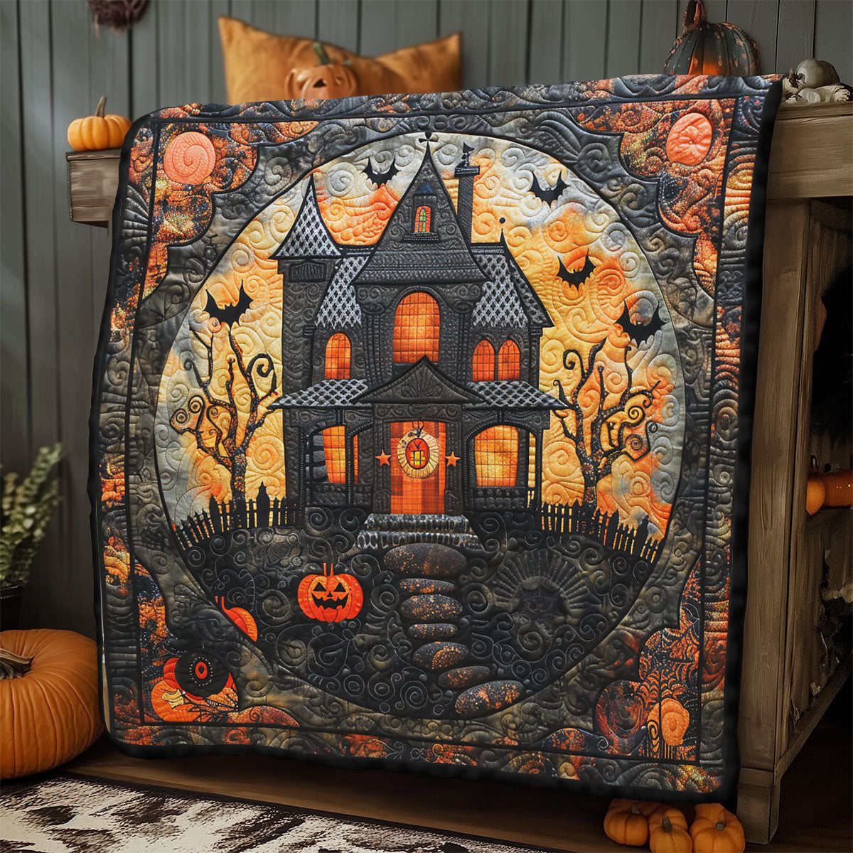 Halloween Mystical Mansion SR1508004CL Quilt