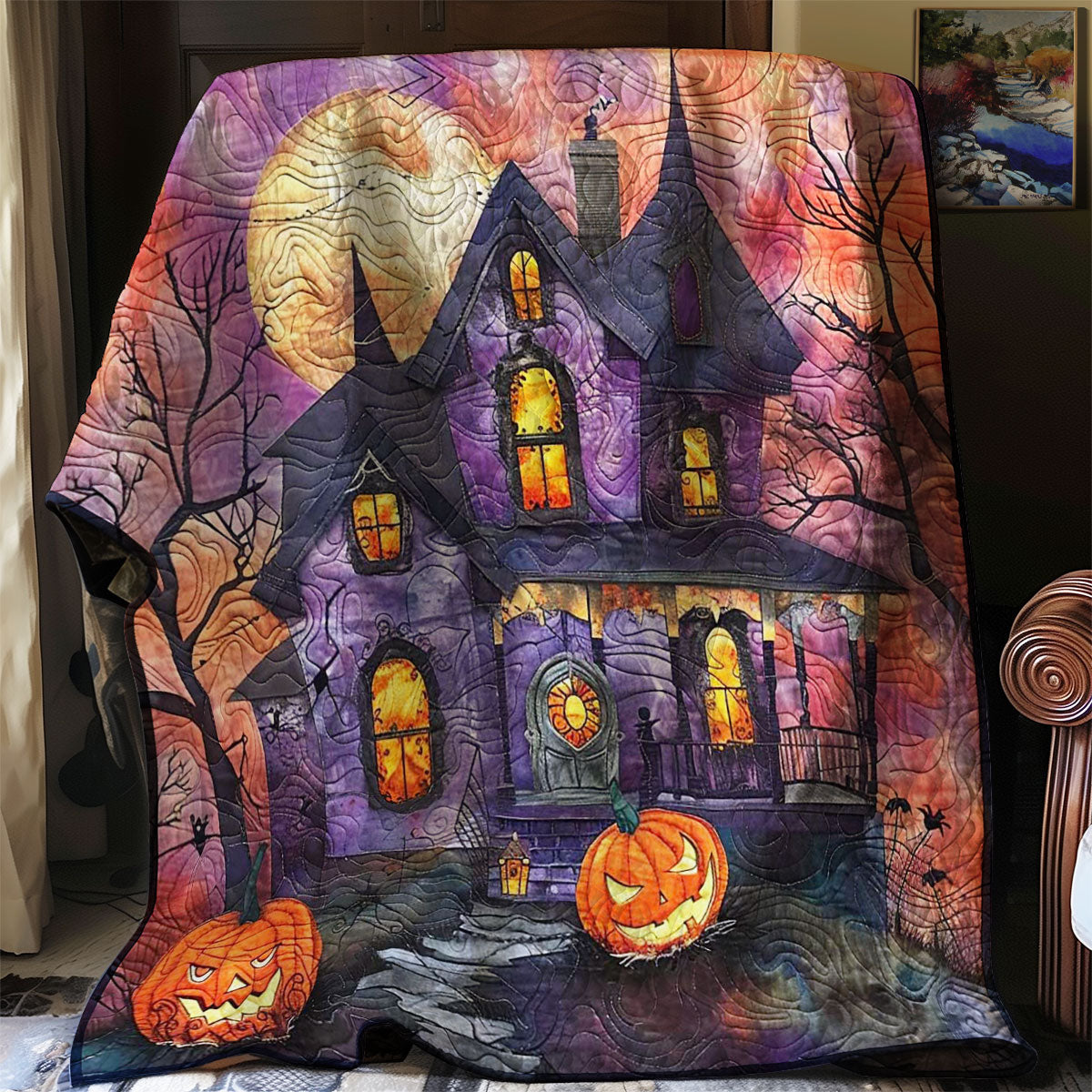 Halloween Mystical Mansion WN1408079CL Quilt