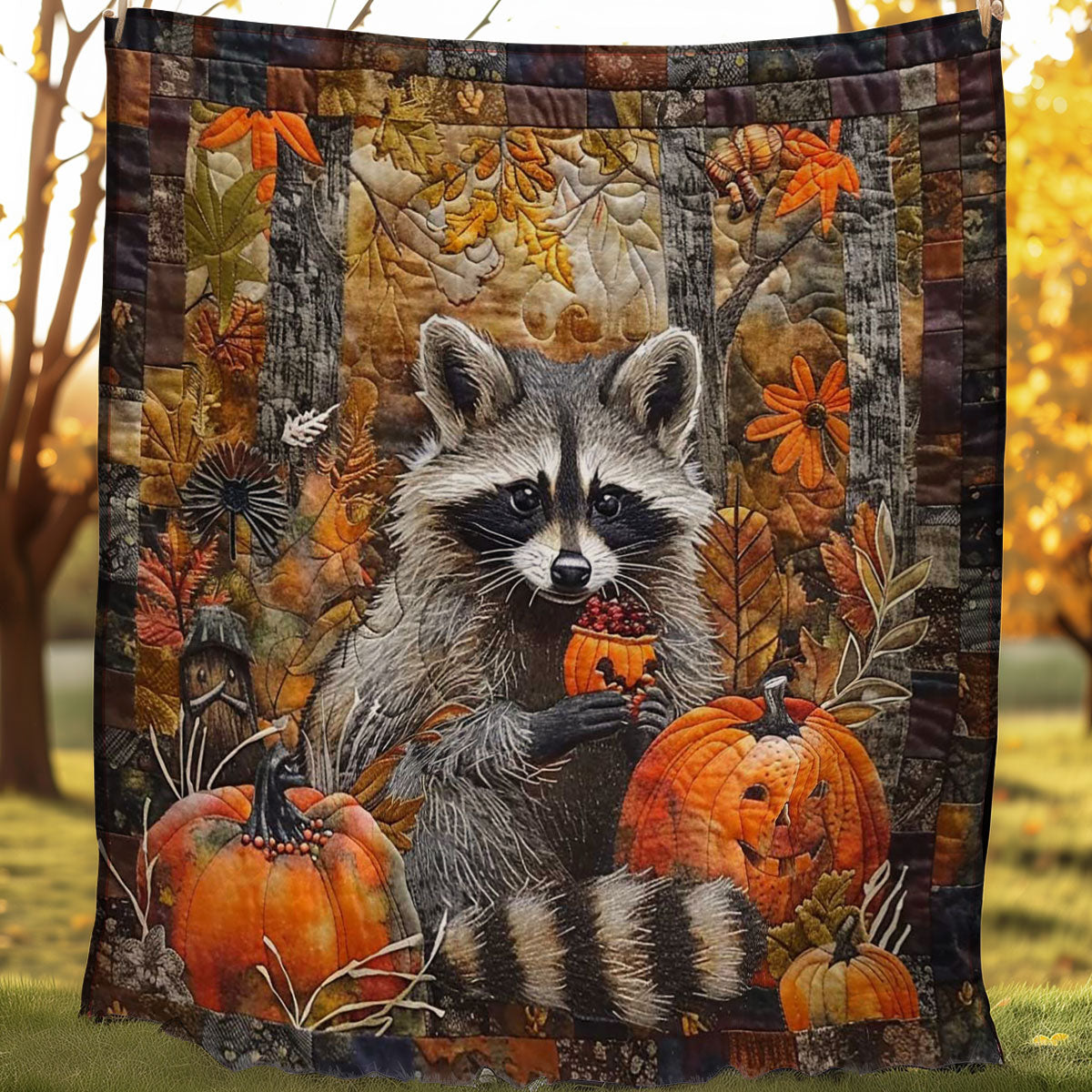 Halloween Raccoon WN1508052CL Quilt