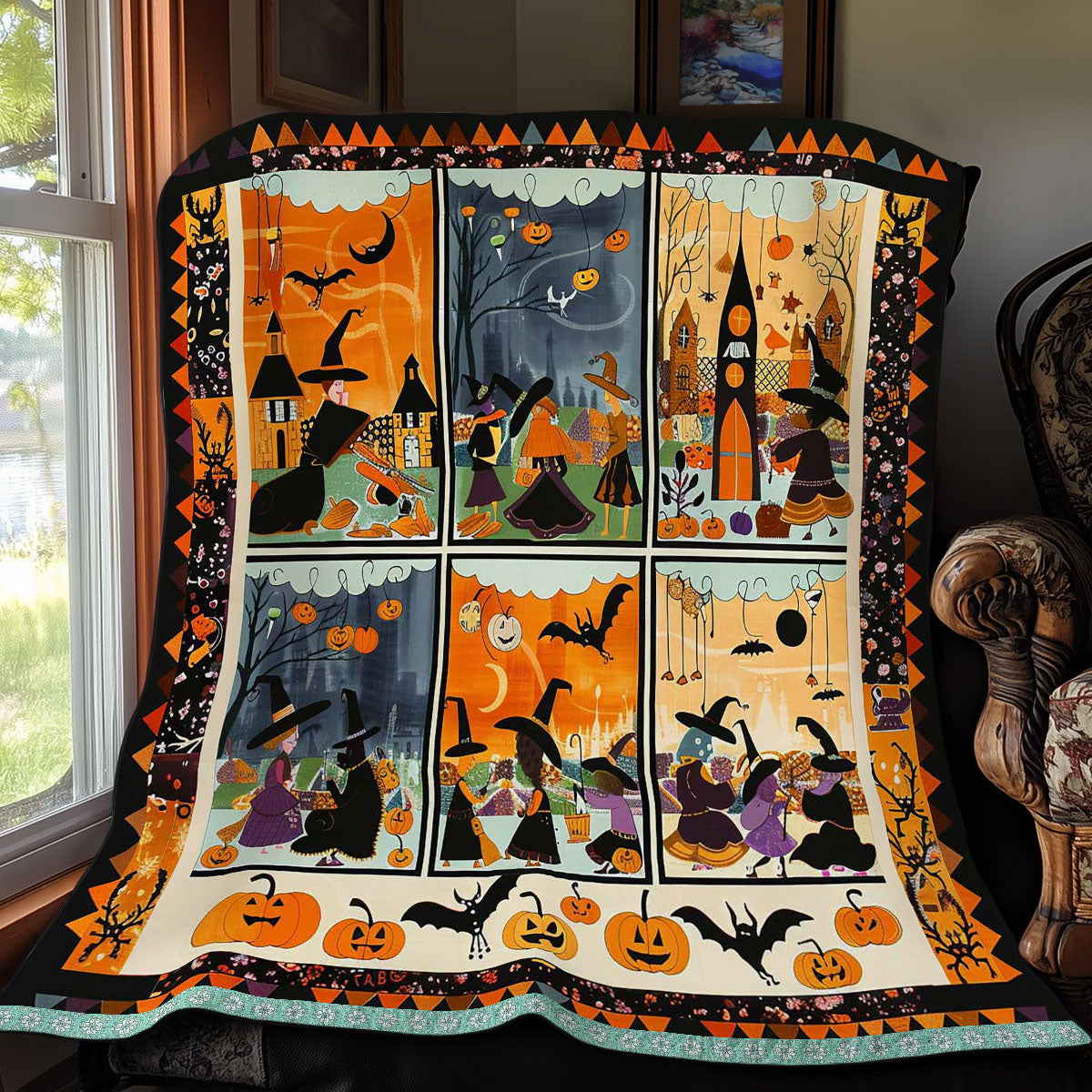 Halloween Witches' Dance WN3008036CL Quilt