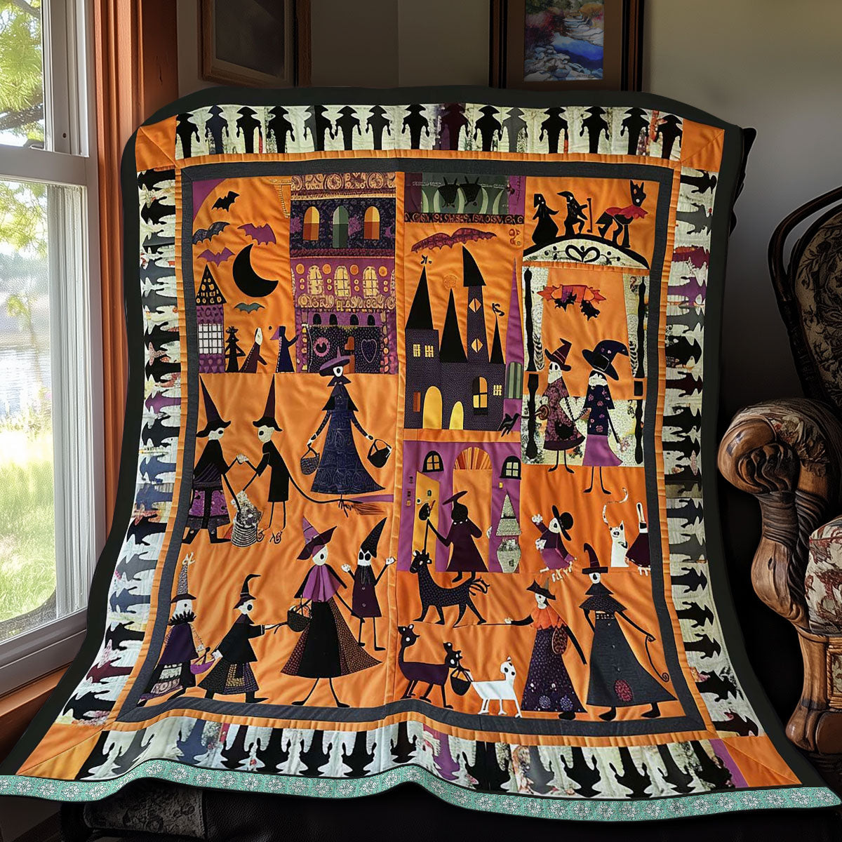 Halloween Witches' Magic Market WN3008044CL Quilt