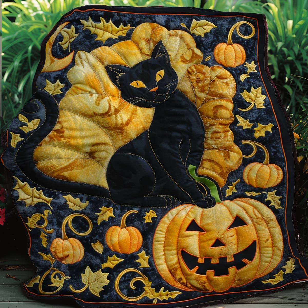 Halloween Black Cat WM2307001CL Quilt