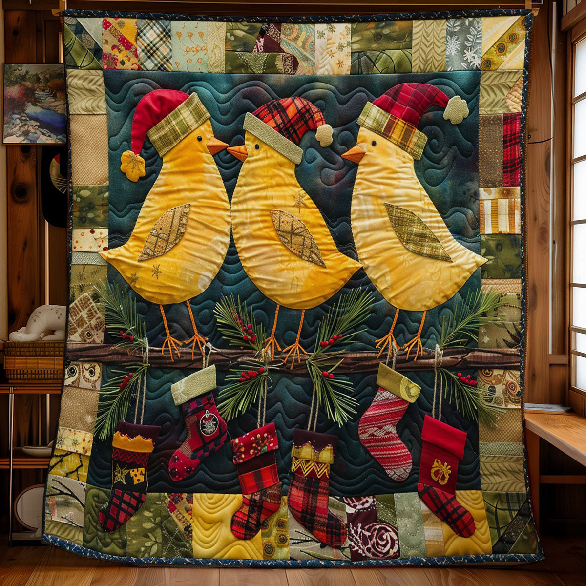Happy Birds WM2308079CL Quilt